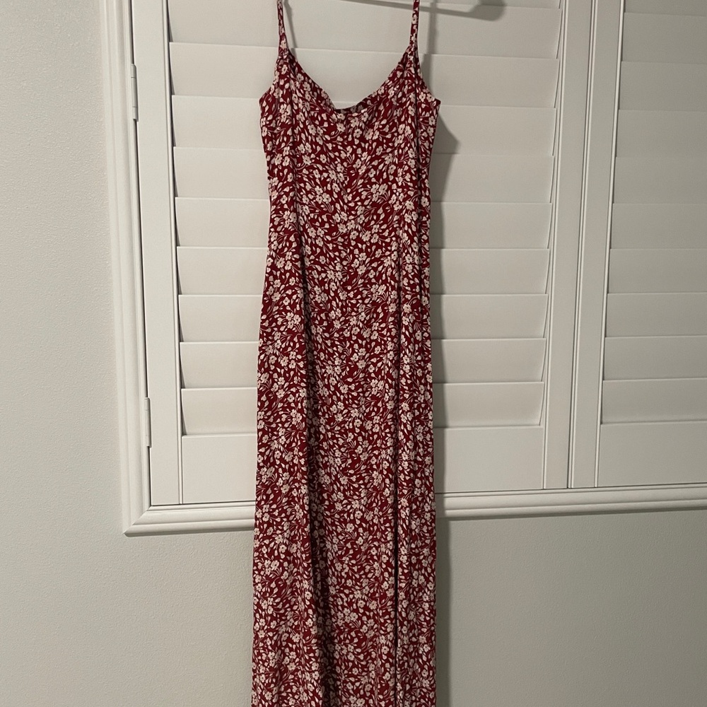 Floral Red Maxi Dress